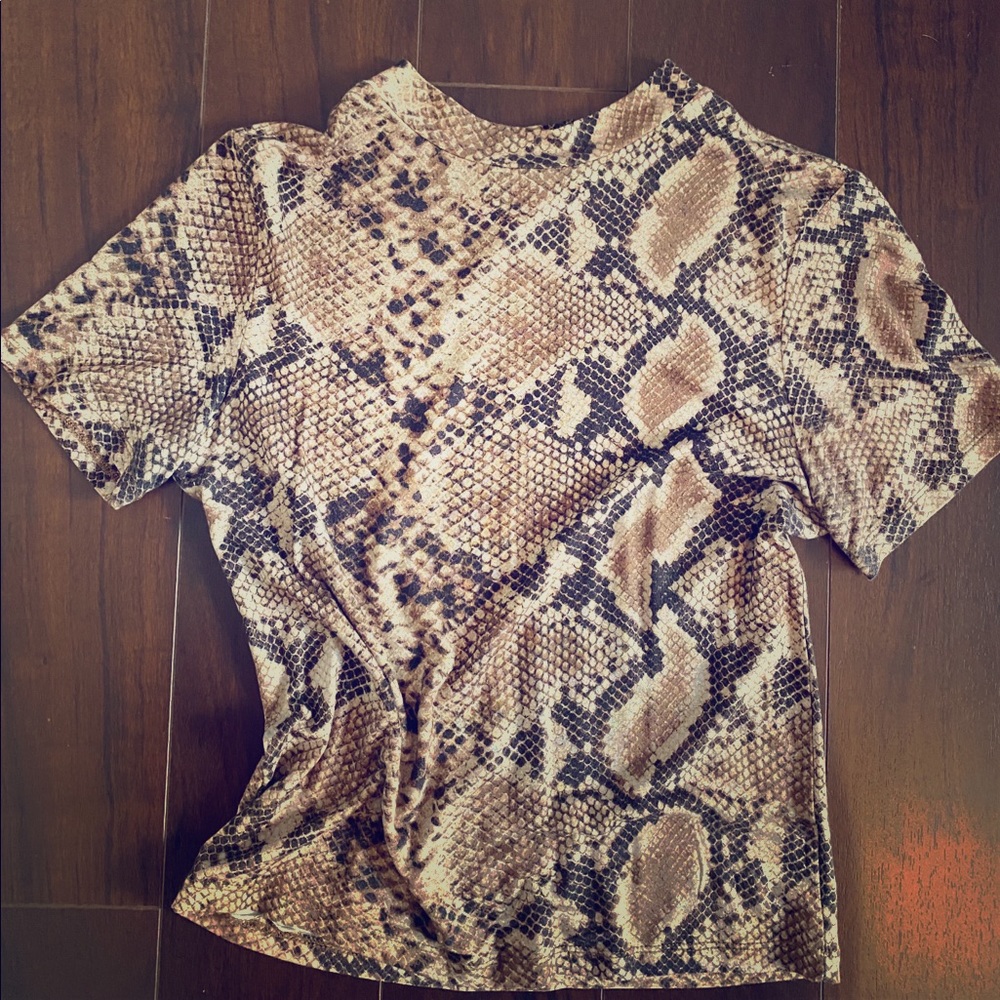 Zara Snakeskin Blouse